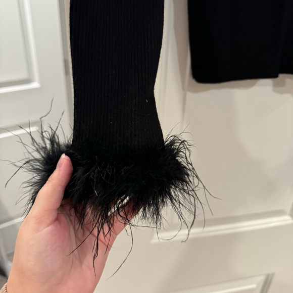 HYFVE Black Top with Feather Cuffs - Picture 3 of 5